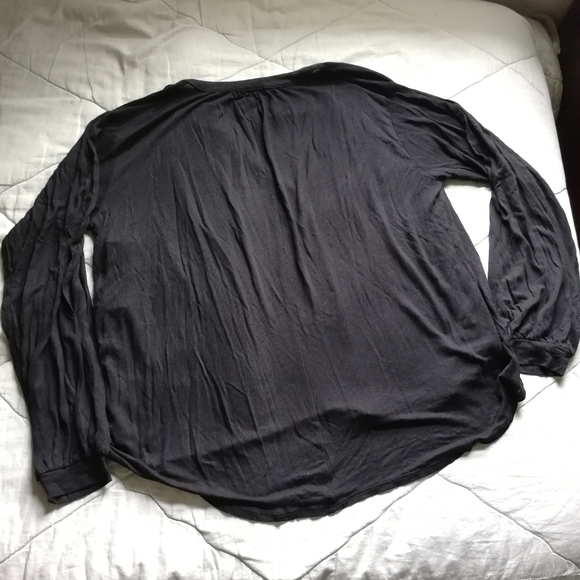 URBAN OUTFITTERS Black Tunic V-neck front Peasant oversized Small NWT - Picture 9 of 11